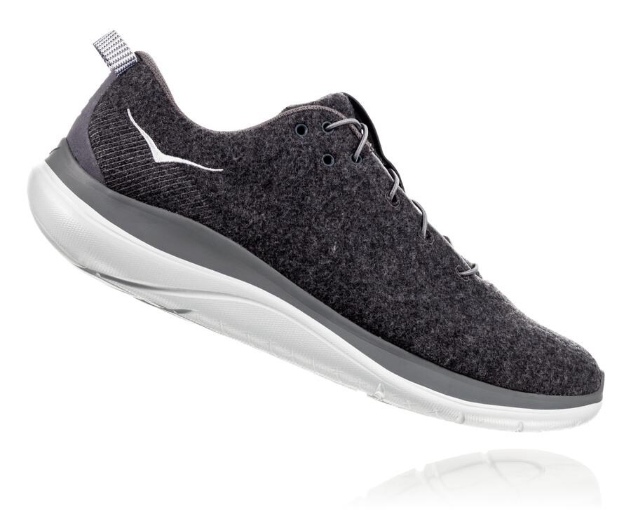 Zapatillas Running Hoka One One Hombre - Hupana Flow Wool - Gris - EGK516273